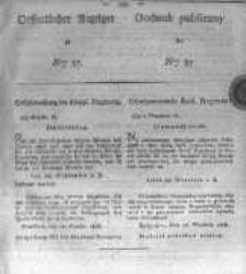 Oeffentlicher Anzeiger zum Amtsblatt No.37. der K&ouml;nigl. Preuss. Regierung zu Bromberg. 1826