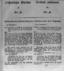 Oeffentlicher Anzeiger zum Amtsblatt No.46. der K&ouml;nigl. Preuss. Regierung zu Bromberg. 1826