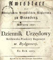 Amtsblatt der K&ouml;niglichen Preussischen Regierung zu Bromberg. 1827.01.05 No.1