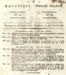 Amtsblatt der K&ouml;niglichen Preussischen Regierung zu Bromberg. 1827.01.26 No.4
