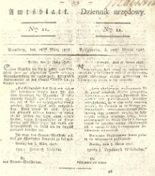 Amtsblatt der K&ouml;niglichen Preussischen Regierung zu Bromberg. 1827.03.16 No.11
