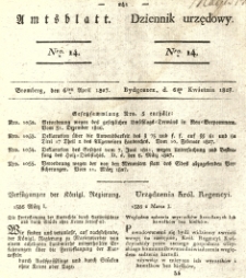 Amtsblatt der Königlichen Preussischen Regierung zu Bromberg. 1827.04.06 No.14