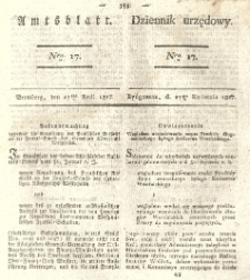 Amtsblatt der Königlichen Preussischen Regierung zu Bromberg. 1827.04.27 No.17
