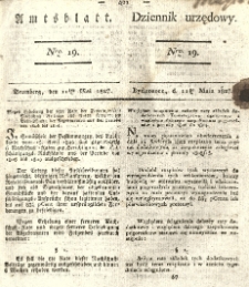 Amtsblatt der K&ouml;niglichen Preussischen Regierung zu Bromberg. 1827.05.11 No.19