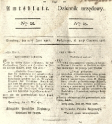 Amtsblatt der K&ouml;niglichen Preussischen Regierung zu Bromberg. 1827.06.22 No.25