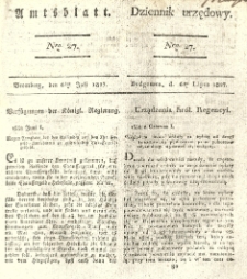 Amtsblatt der K&ouml;niglichen Preussischen Regierung zu Bromberg. 1827.07.06 No.27