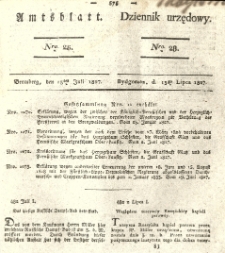 Amtsblatt der Königlichen Preussischen Regierung zu Bromberg. 1827.07.13 No.28