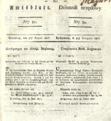 Amtsblatt der K&ouml;niglichen Preussischen Regierung zu Bromberg. 1827.08.03 No.31