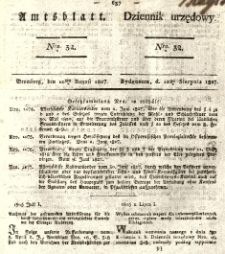 Amtsblatt der K&ouml;niglichen Preussischen Regierung zu Bromberg. 1827.08.10 No.32