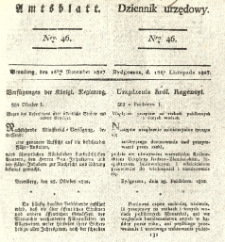 Amtsblatt der K&ouml;niglichen Preussischen Regierung zu Bromberg. 1827.11.16 No.46