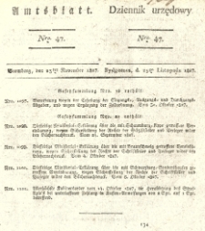 Amtsblatt der K&ouml;niglichen Preussischen Regierung zu Bromberg. 1827.11.23 No.47