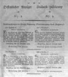 Oeffentlicher Anzeiger zum Amtsblatt No.3. der K&ouml;nigl. Preuss. Regierung zu Bromberg. 1827