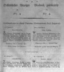 Oeffentlicher Anzeiger zum Amtsblatt No.4. der K&ouml;nigl. Preuss. Regierung zu Bromberg. 1827
