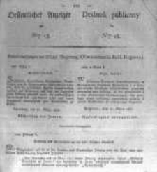 Oeffentlicher Anzeiger zum Amtsblatt No.13. der K&ouml;nigl. Preuss. Regierung zu Bromberg. 1827