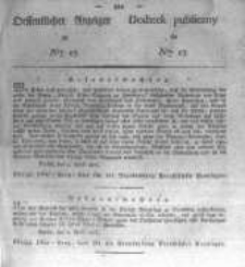 Oeffentlicher Anzeiger zum Amtsblatt No.17. der K&ouml;nigl. Preuss. Regierung zu Bromberg. 1827