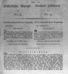 Oeffentlicher Anzeiger zum Amtsblatt No.19. der K&ouml;nigl. Preuss. Regierung zu Bromberg. 1827