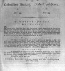 Oeffentlicher Anzeiger zum Amtsblatt No.22. der K&ouml;nigl. Preuss. Regierung zu Bromberg. 1827