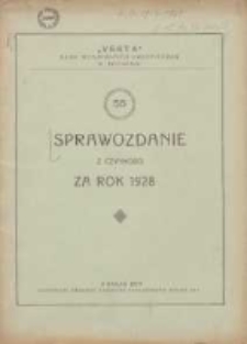 Pięćdziesiąte piąte Sprawozdanie z czynności za rok 1928