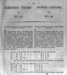 Oeffentlicher Anzeiger zum Amtsblatt No.18. der K&ouml;nigl. Preuss. Regierung zu Bromberg. 1826