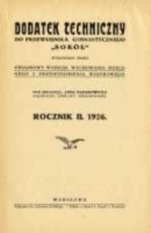 Dodatek Techniczny do Przewodnika Gimnastycznego "Sokół" 1926 R.2 L.1
