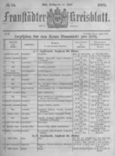 Fraust&auml;dter Kreisblatt. 1879.04.11 Nr15