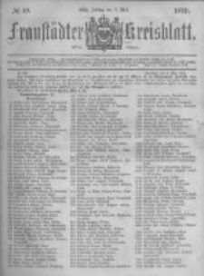 Fraust&auml;dter Kreisblatt. 1879.05.09 Nr19