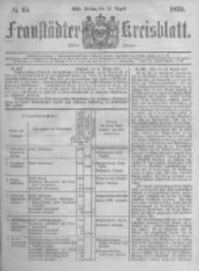 Fraustädter Kreisblatt. 1879.08.29 Nr35