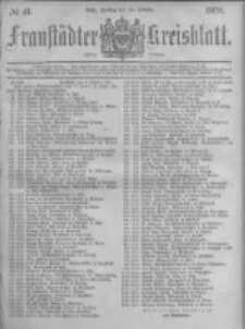 Fraust&auml;dter Kreisblatt. 1879.10.10 Nr41