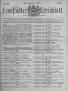 Fraust&auml;dter Kreisblatt. 1878.10.25 Nr43