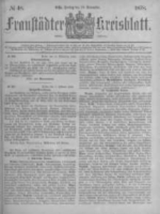 Fraustädter Kreisblatt. 1878.11.29 Nr48