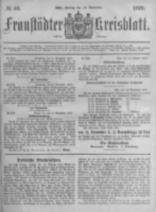 Fraust&auml;dter Kreisblatt. 1879.11.14 Nr46