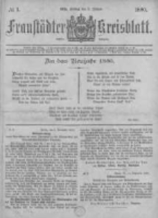 Fraustädter Kreisblatt. 1880.01.02 Nr1