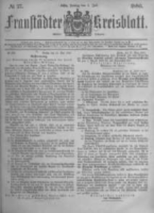 Fraust&auml;dter Kreisblatt. 1880.07.02 Nr27