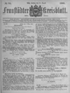 Fraustädter Kreisblatt. 1880.08.20 Nr34