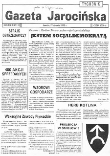 Gazeta Jarocińska 1992.01.17 Nr3(67)