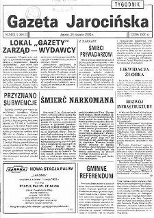 Gazeta Jarocińska 1992.01.24 Nr4(68)