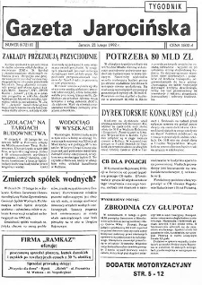 Gazeta Jarocińska 1992.02.21 Nr8(72)