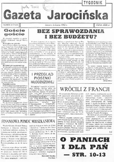 Gazeta Jarocińska 1992.03.06 Nr10(74)