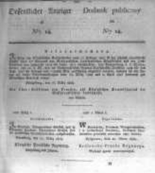 Oeffentlicher Anzeiger zum Amtsblatt No.14. der K&ouml;nigl. Preuss. Regierung zu Bromberg. 1828