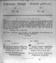 Oeffentlicher Anzeiger zum Amtsblatt No.14. der Königl. Preuss. Regierung zu Bromberg. 1828