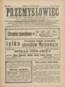 Przemysłowiec: tygodnik dla polskiego rzemiosła, przemysłu i handlu: organ Związku Towarzystw Przemysłowych 1911.01.22 R.8 Nr4