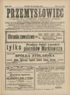 Przemysłowiec: tygodnik dla polskiego rzemiosła, przemysłu i handlu: organ Związku Towarzystw Przemysłowych 1911.01.29 R.8 Nr5