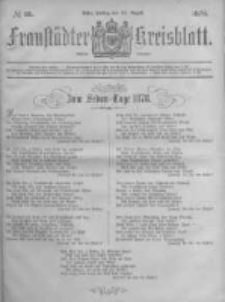 Fraustädter Kreisblatt. 1878.08.30 Nr35