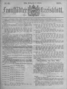 Fraust&auml;dter Kreisblatt. 1878.10.18 Nr42