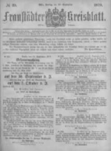 Fraustädter Kreisblatt. 1879.09.26 Nr39