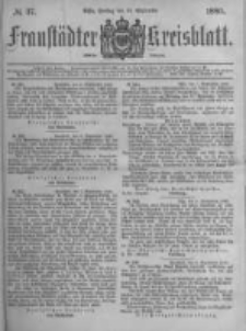Fraustädter Kreisblatt. 1880.09.10 Nr37