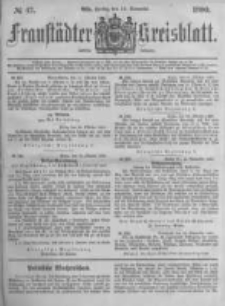 Fraust&auml;dter Kreisblatt. 1880.11.19 Nr47