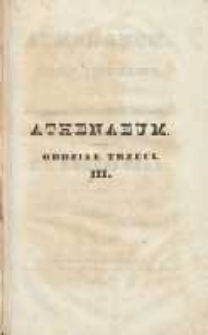Athenaeum: pismo poświęcone historii, literaturze, sztukom, krytyce itd. 1843 Nr3