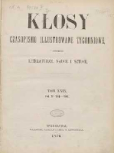 Kłosy: czasopismo ilustrowane, tygodniowe, poświęcone literaturze, nauce i sztuce 1879.06.21(07.03) T.29 Nr731