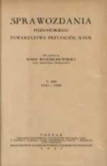Sprawozdania Poznańskiego Towarzystwa Przyjaci&oacute;ł Nauk